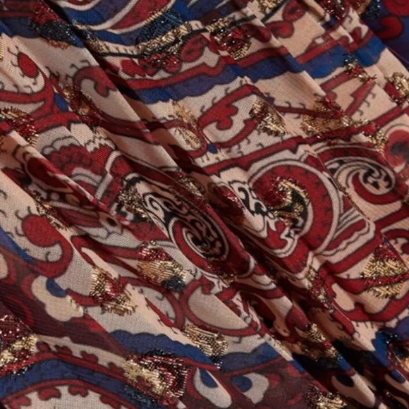 Haute hippie paisley pleated midi skirt - Picture 3 of 5